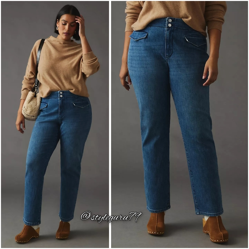 NWT, Anthropologie, Maeve Bombshell Slim Straight Jeans